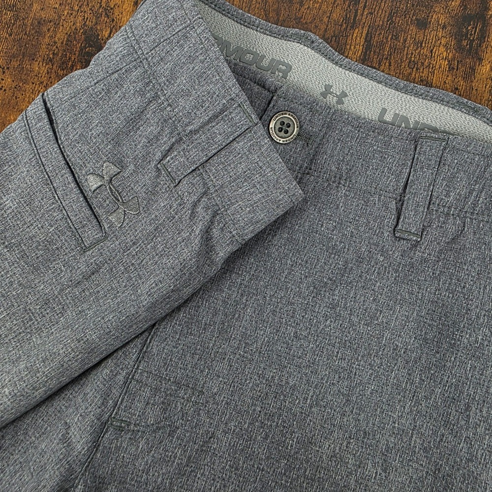 Under Armour Match Play Golf Shorts Mens 40 Grey HeatGear Loose Fit 10.5" Inseam